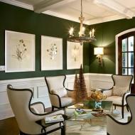 20 вдохновляющих гостиных в зеленом цвете